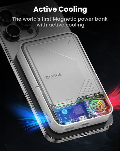 ICEMAG 2 Power Bank Active Cooling 10000Mah Magnetic Battery Pack Qi2 Certified 15W Magsafe Portable Charger for Iphone16